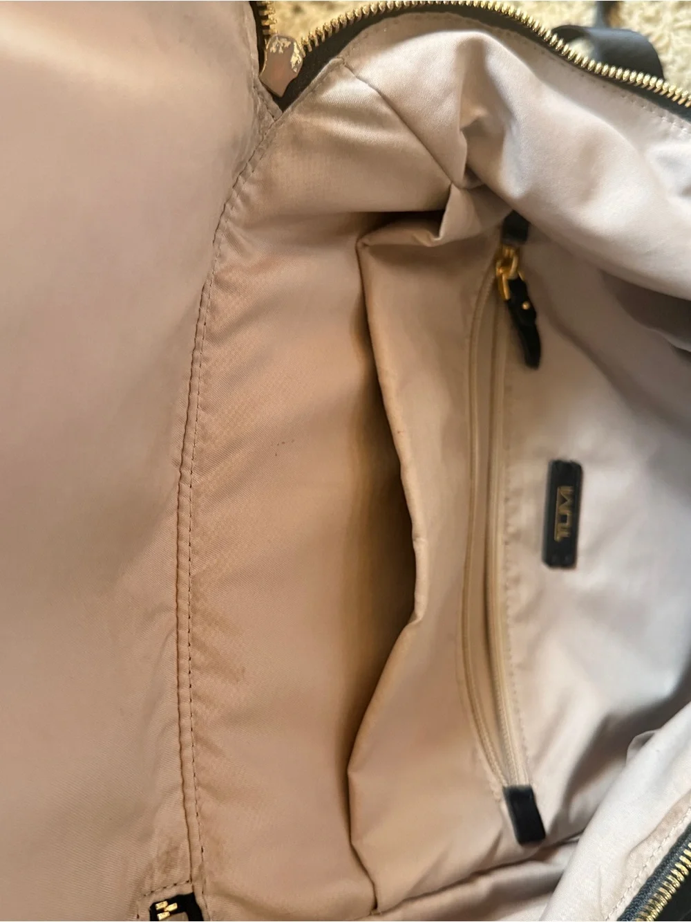 TUMI Black Nylon Backpack — Travel Daypack